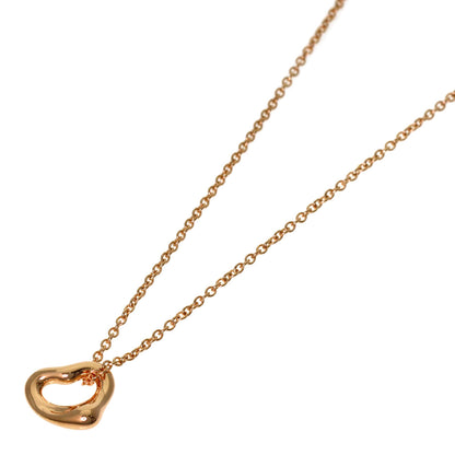 TIFFANY&Co. Open Heart Extra Small Necklace K18 Pink Gold Ladies [Used]