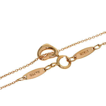 TIFFANY&Co. Open Heart Extra Small Necklace K18 Pink Gold Ladies [Used]