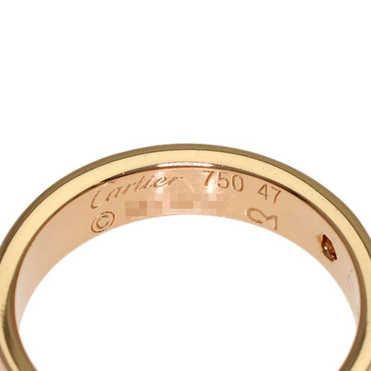 CARTIER Mini love ring 1P Diamond #47 Ring K18 Pink Gold Ladies [Used]