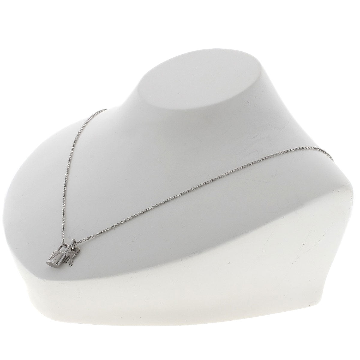 LOUIS VUITTON Lockit Necklace K18 White Gold Ladies [Used]