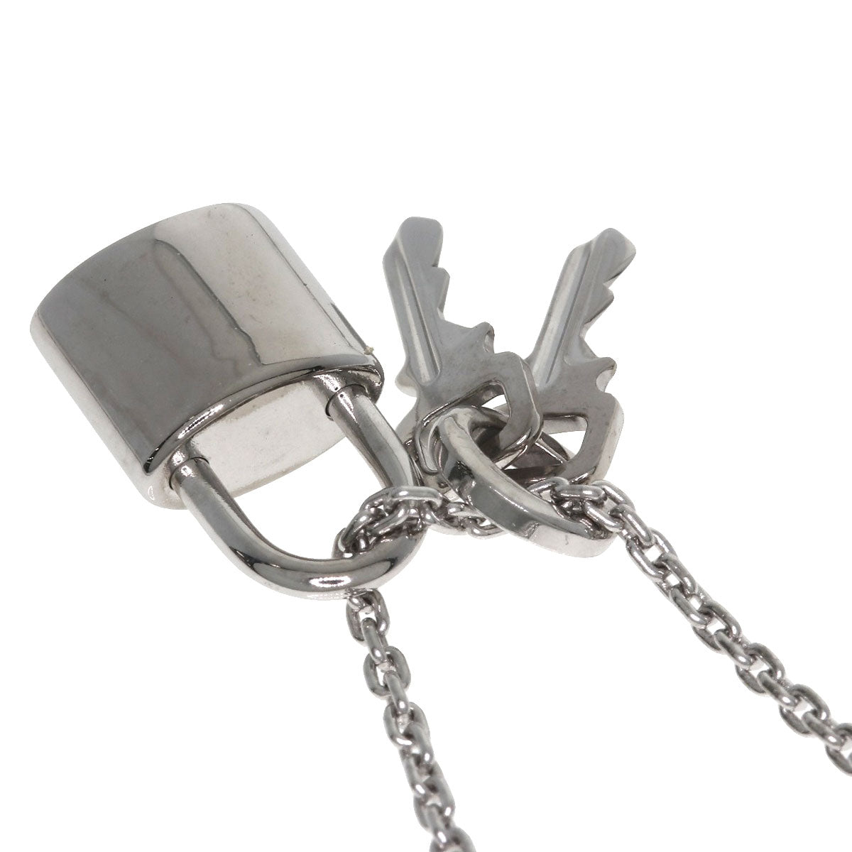 LOUIS VUITTON Lockit Necklace K18 White Gold Ladies [Used]