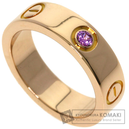 CARTIER Love Ring 1PS Sapphire #53 Ring K18 Pink Gold Ladies [Used]