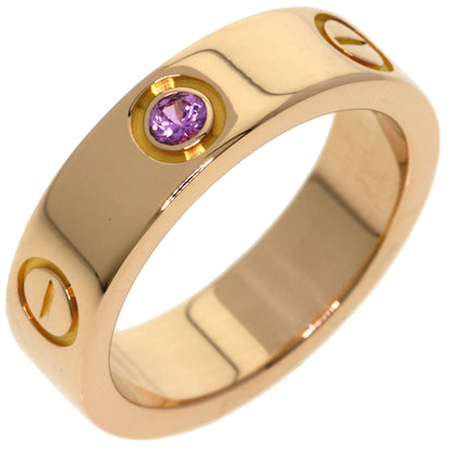 CARTIER Love Ring 1PS Sapphire #53 Ring K18 Pink Gold Ladies [Used]