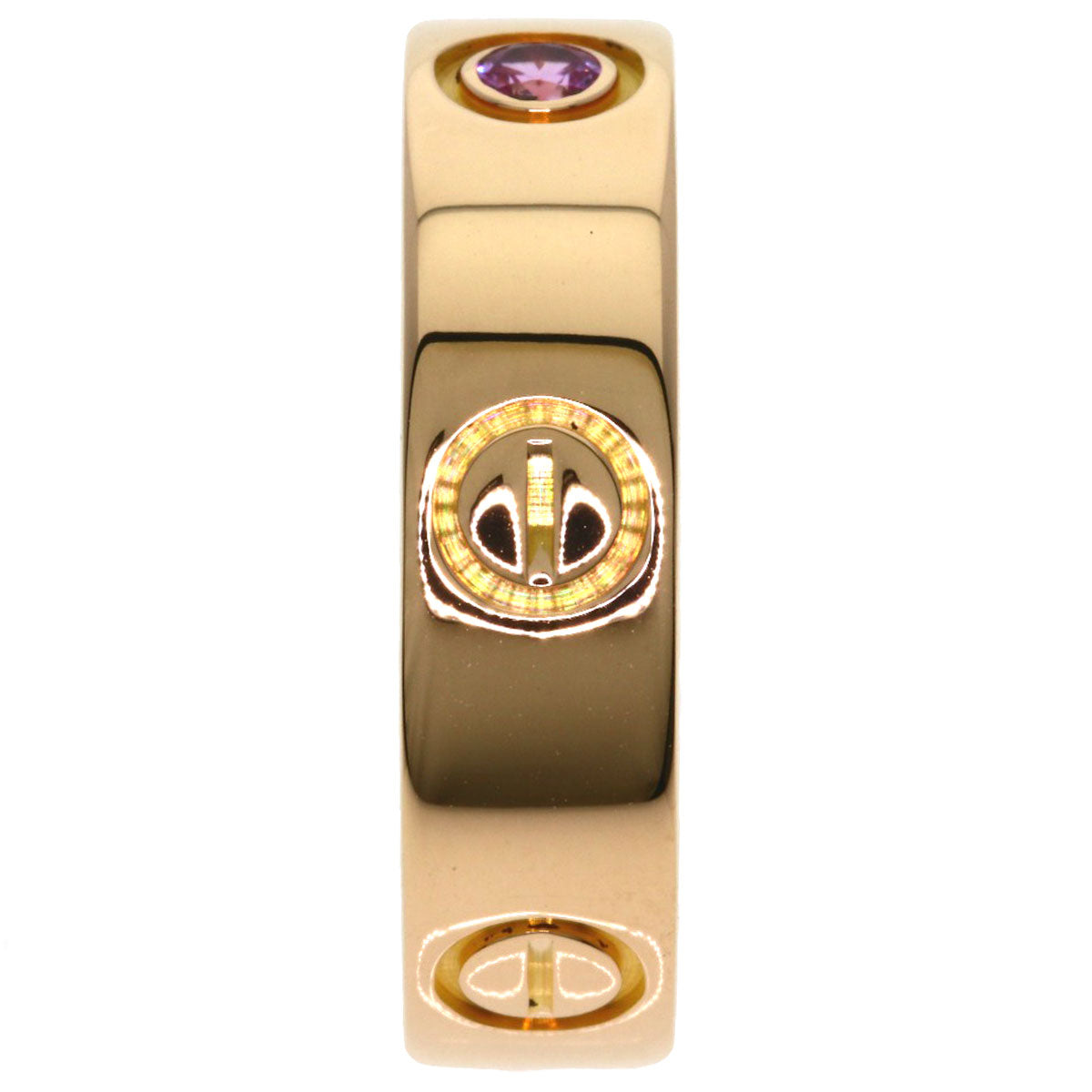 CARTIER Love Ring 1PS Sapphire #53 Ring K18 Pink Gold Ladies [Used]