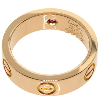 CARTIER Love Ring 1PS Sapphire #53 Ring K18 Pink Gold Ladies [Used]