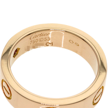 CARTIER Love Ring 1PS Sapphire #53 Ring K18 Pink Gold Ladies [Used]