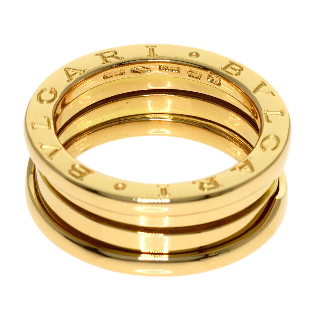 BVLGARI B.zero1 2 band #53 Ring K18 Yellow Gold Ladies [Used]
