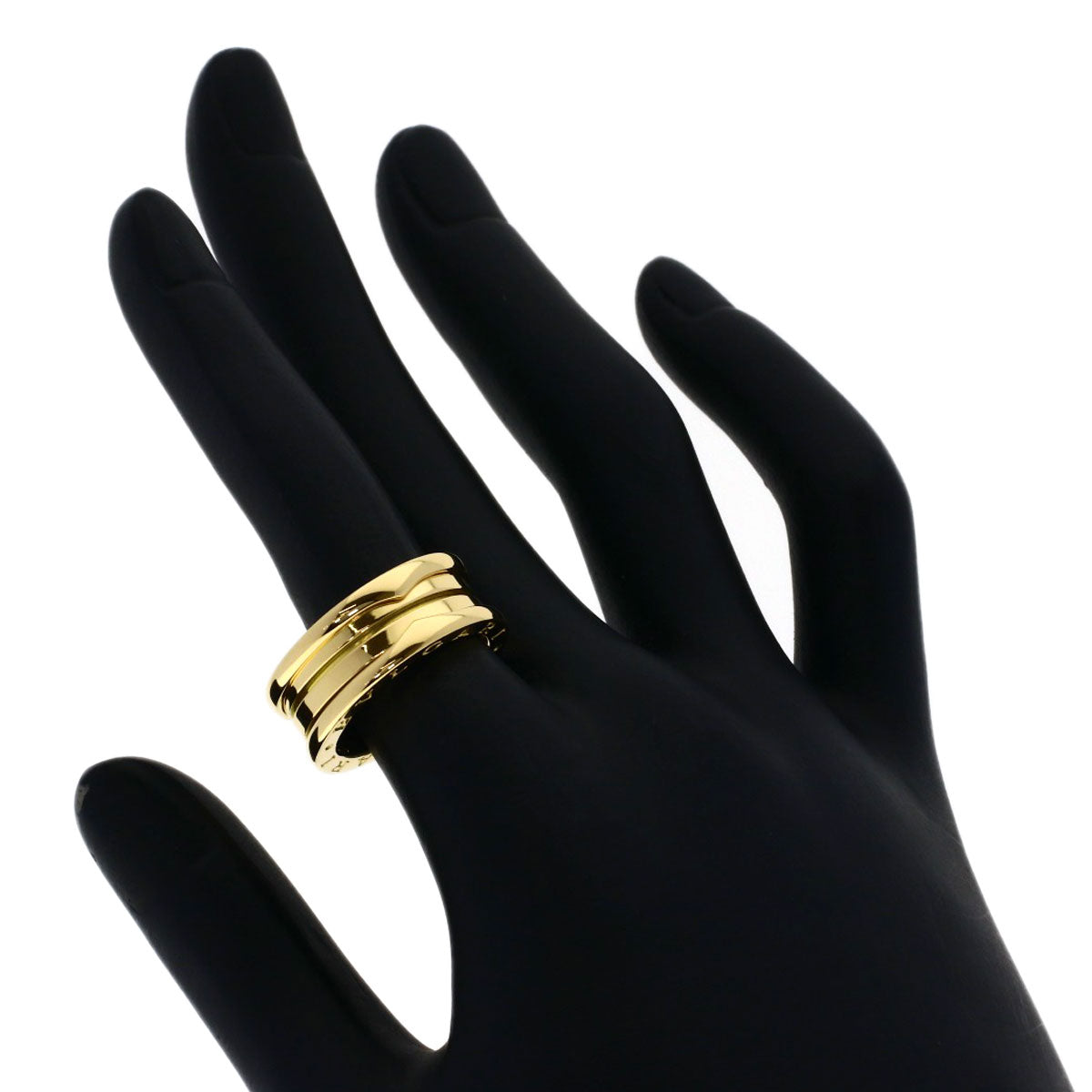 BVLGARI B.zero1 2 band #53 Ring K18 Yellow Gold Ladies [Used]