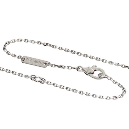 Van Cleef & Arpels Vintage Alhambra Celadon Green Diamond 2022 Holiday Limited Edition Necklace K18 White Gold Ladies [Used]