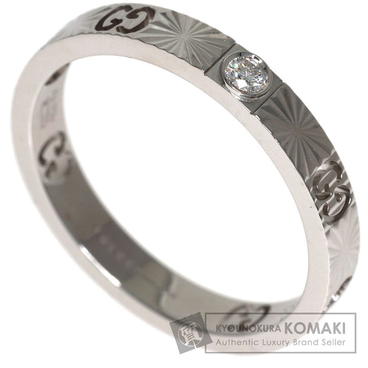 GUCCI Icon Heart Diamond #15 Ring K18 White Gold Ladies [Used]