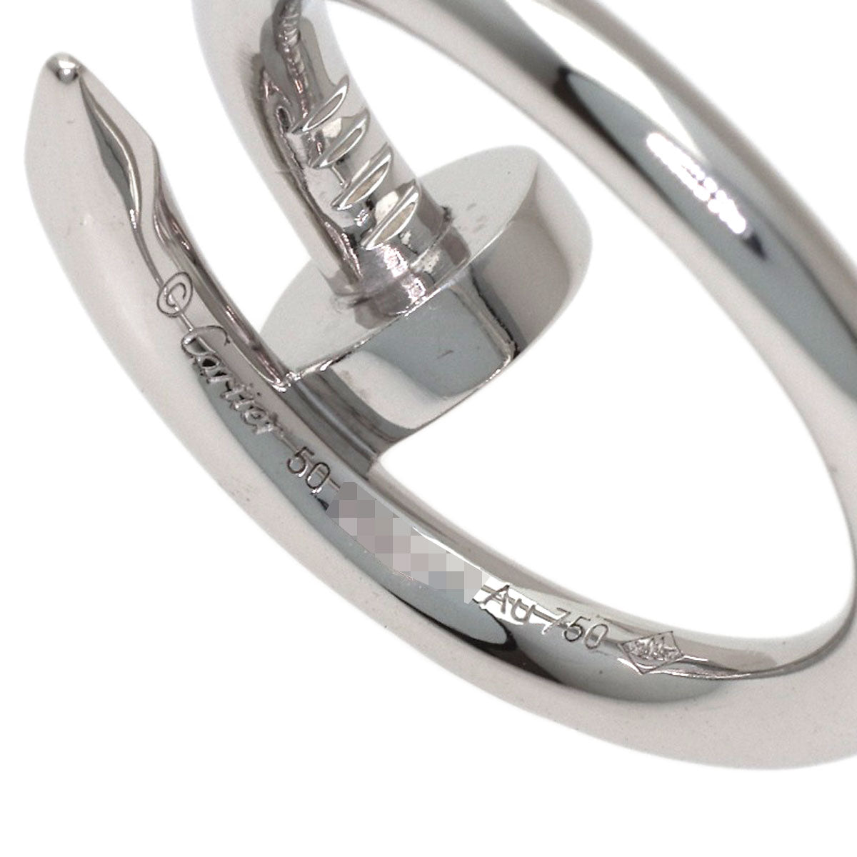 CARTIER Juste Un Clou #50 Ring K18 White Gold Ladies [Used]