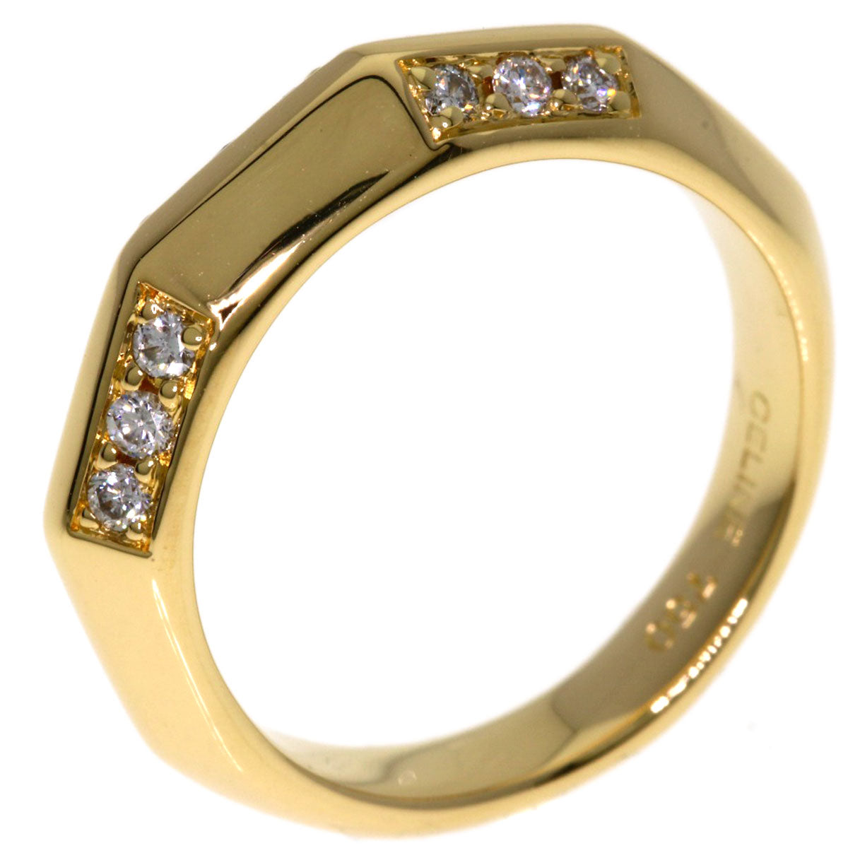 CELINE Diamond Ring K18 Yellow Gold Ladies [Used]