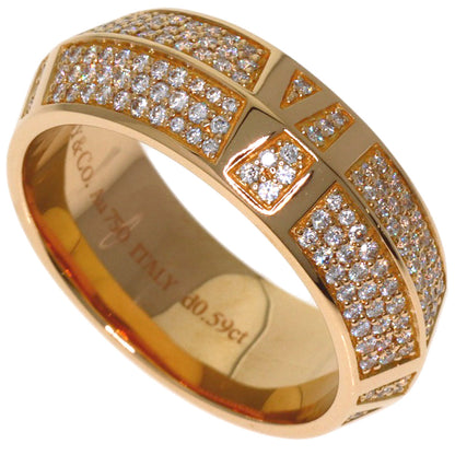 TIFFANY&Co. Atlas X Closed Diamond Ring K18 Pink Gold Ladies [Used]