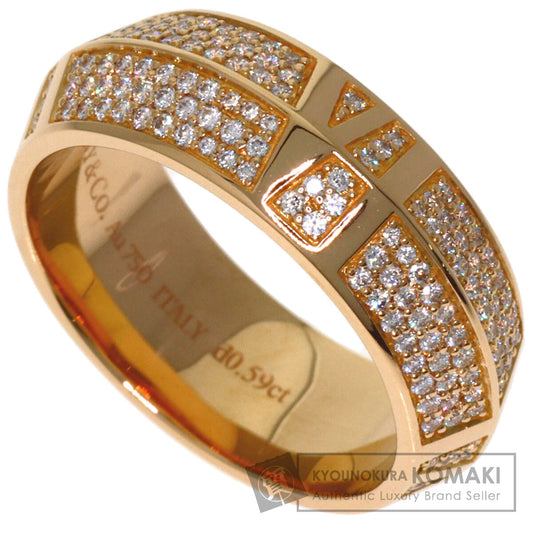 TIFFANY&Co. Atlas X Closed Diamond Ring K18 Pink Gold Ladies [Used]