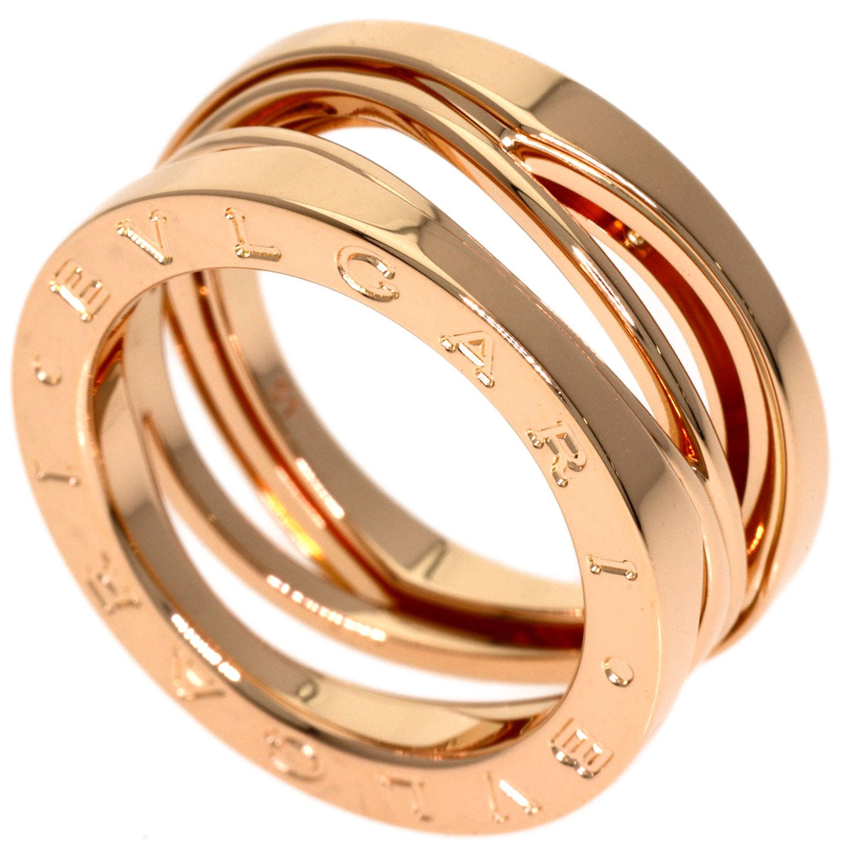BVLGARI B.zero1 Legend #51 Ring K18 Pink Gold Ladies [Used]