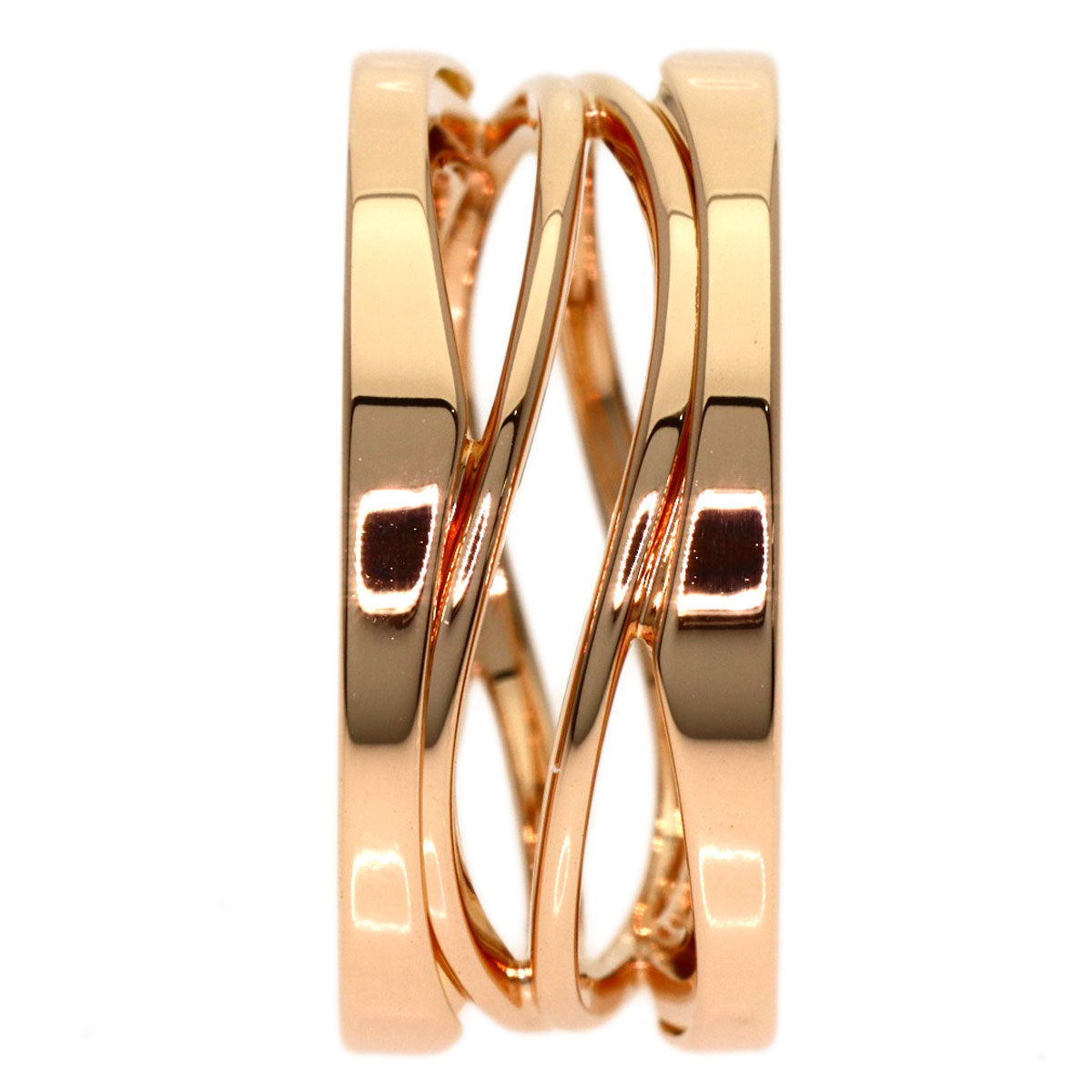 BVLGARI B.zero1 Legend #51 Ring K18 Pink Gold Ladies [Used]