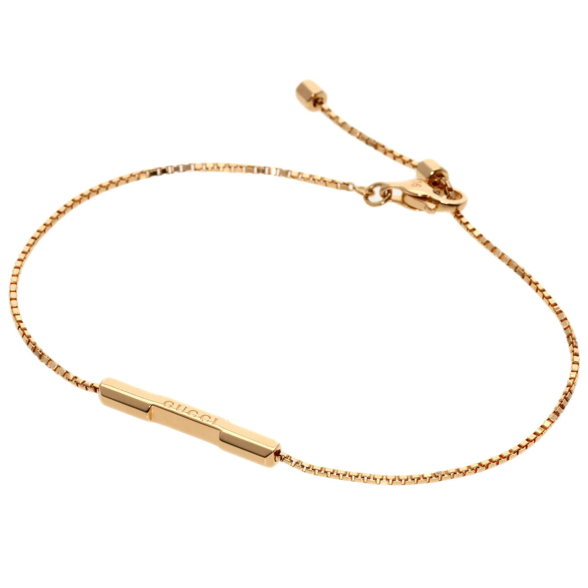 GUCCI Link to Love #16 Bracelet K18 Pink Gold Ladies [Used]