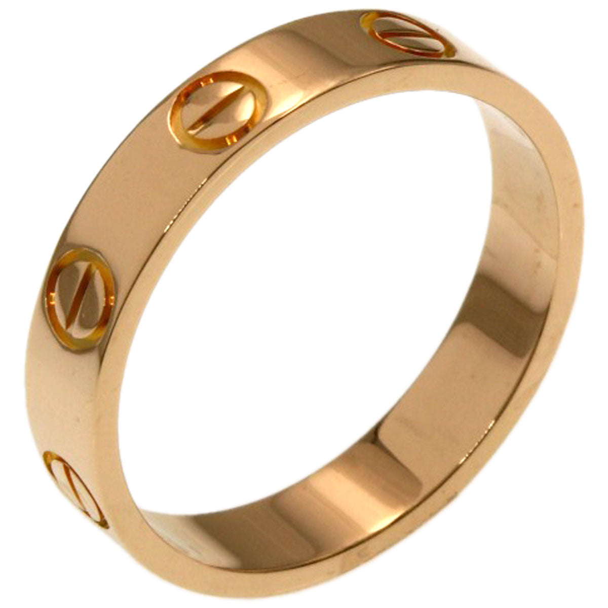 CARTIER Mini love ring #50 Ring K18 Pink Gold Ladies [Used]