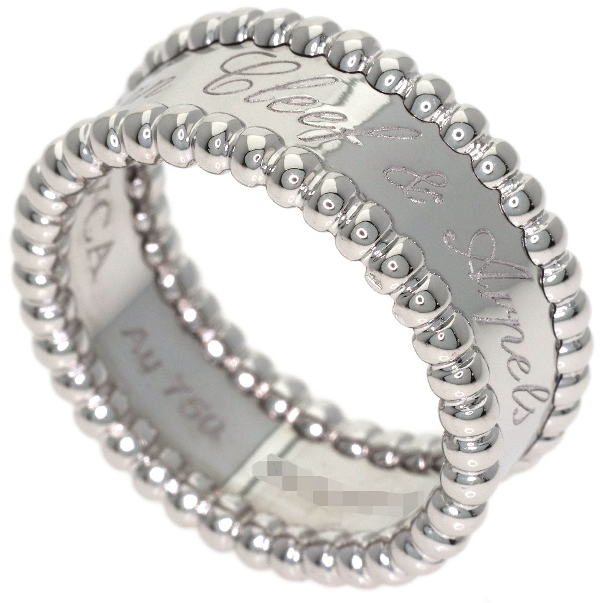 Van Cleef & Arpels Perle Signature Medium #50 Ring K18 White Gold Ladies [Used]