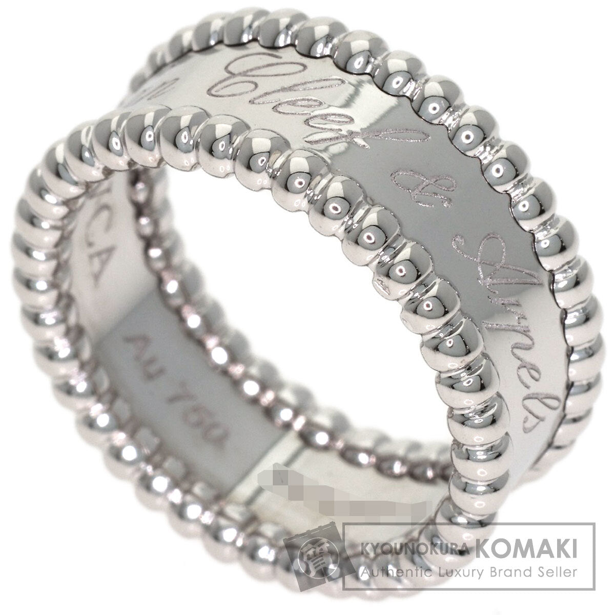 Van Cleef & Arpels Perle Signature Medium #50 Ring K18 White Gold Ladies [Used]