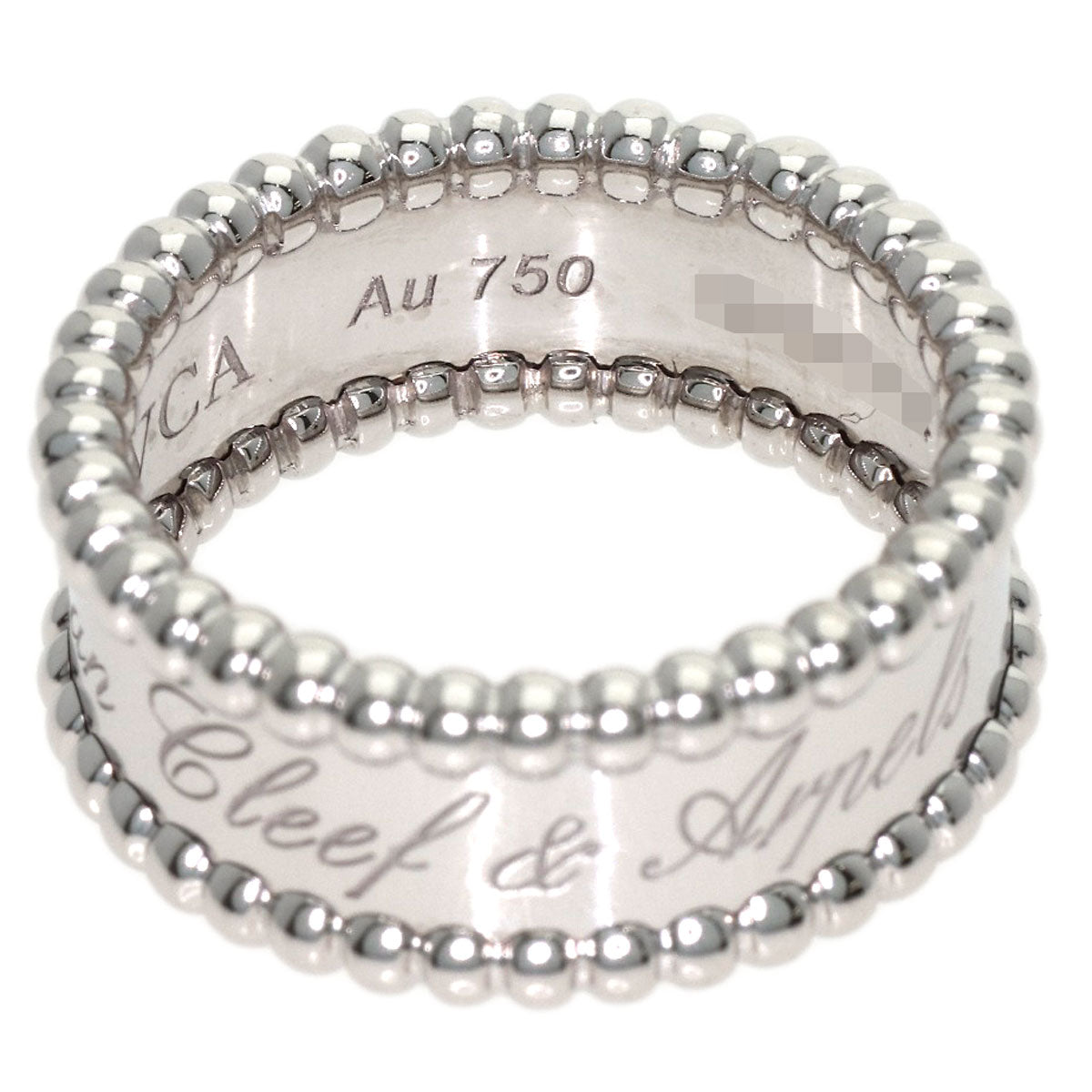 Van Cleef & Arpels Perle Signature Medium #50 Ring K18 White Gold Ladies [Used]