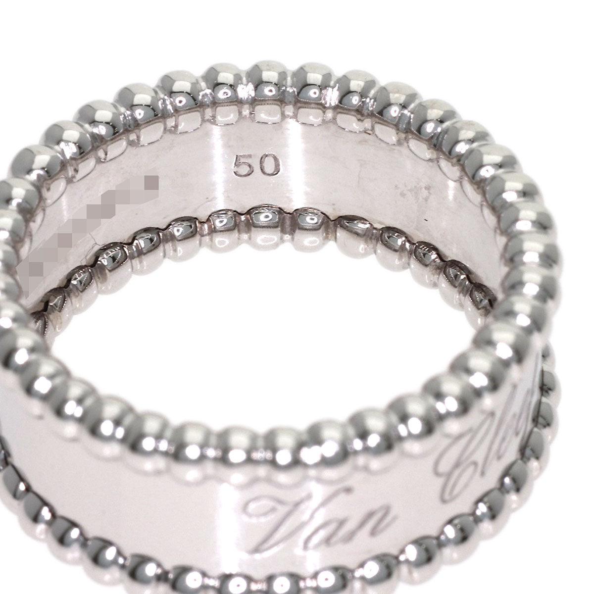 Van Cleef & Arpels Perle Signature Medium #50 Ring K18 White Gold Ladies [Used]