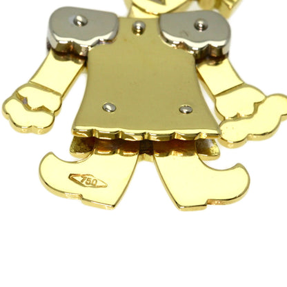 Pomellato Queen motif diamond Pendant top K18 Yellow Gold Ladies [Used]