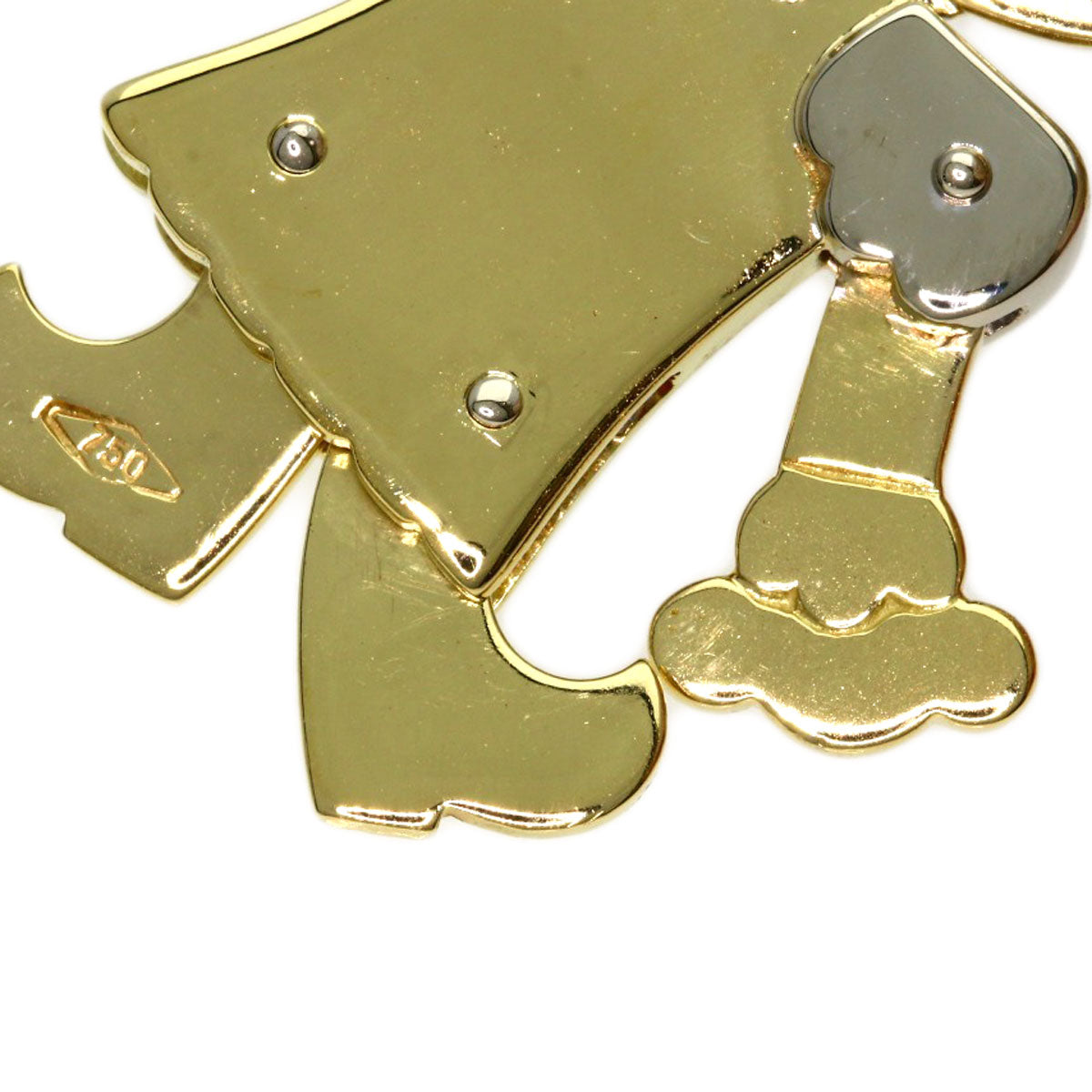 Pomellato Queen motif diamond Pendant top K18 Yellow Gold Ladies [Used]