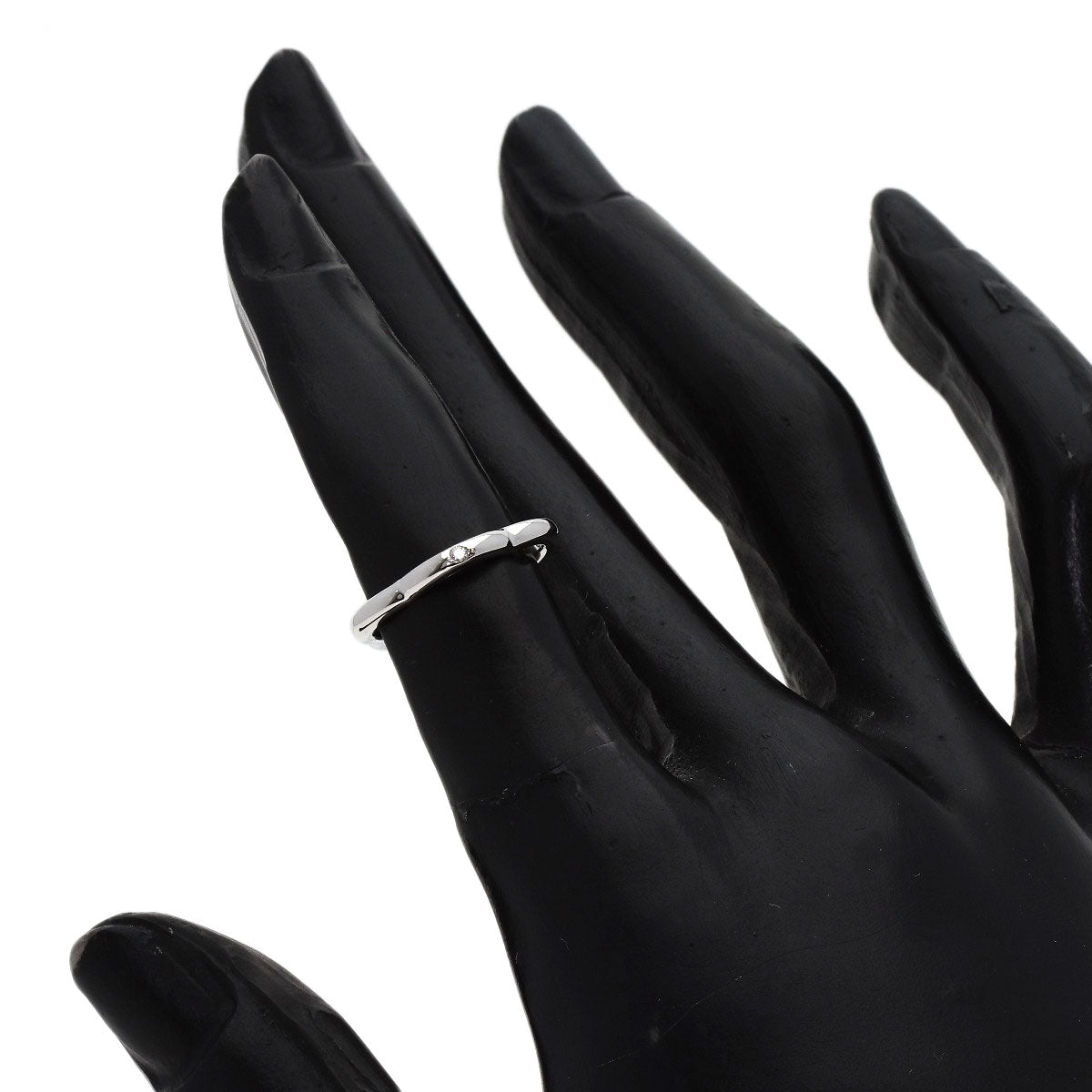 CHANEL Camellia 1P Diamond #45 Ring K18 White Gold Ladies [Used]