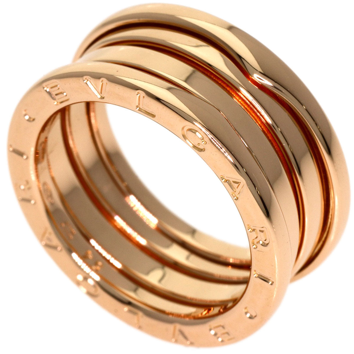 BVLGARI B.zero1 3 band #54 Ring K18 Pink Gold Ladies [Used]