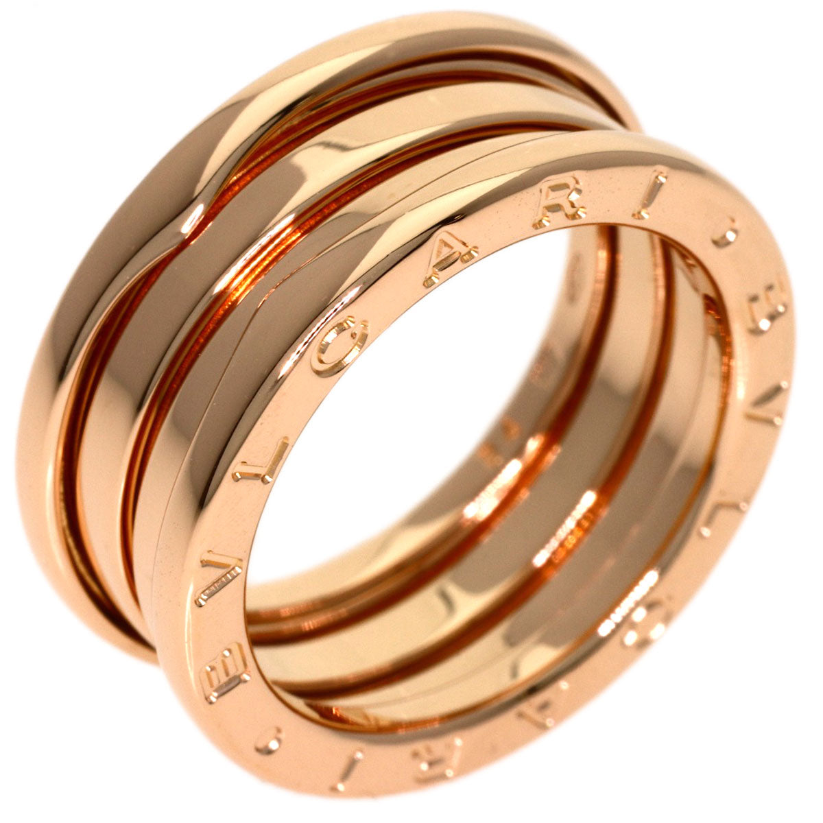 BVLGARI B.zero1 3 band #54 Ring K18 Pink Gold Ladies [Used]