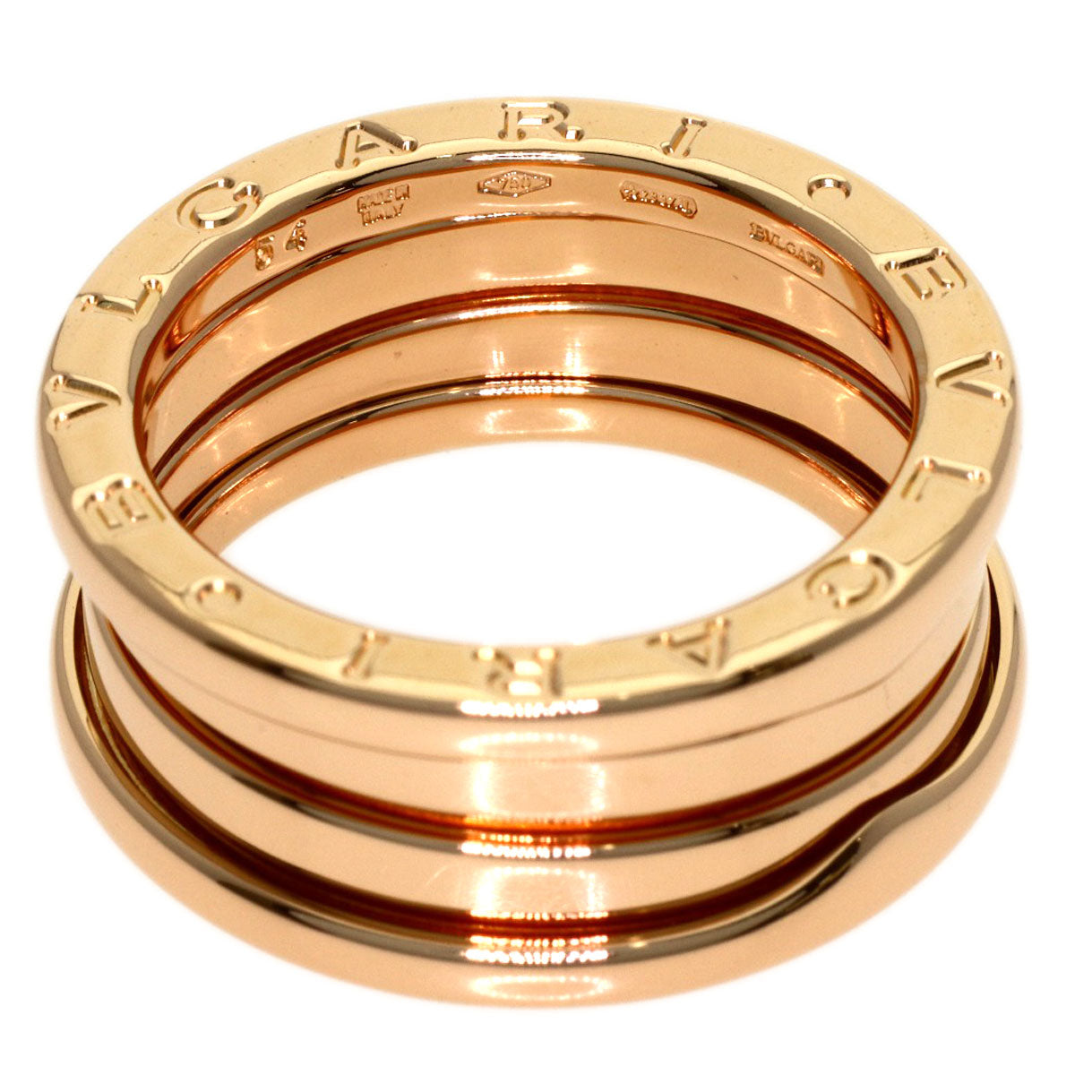 BVLGARI B.zero1 3 band #54 Ring K18 Pink Gold Ladies [Used]
