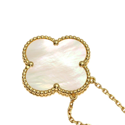 Van Cleef & Arpels Magic Alhambra White Shell Necklace K18 Yellow Gold Ladies [Used]