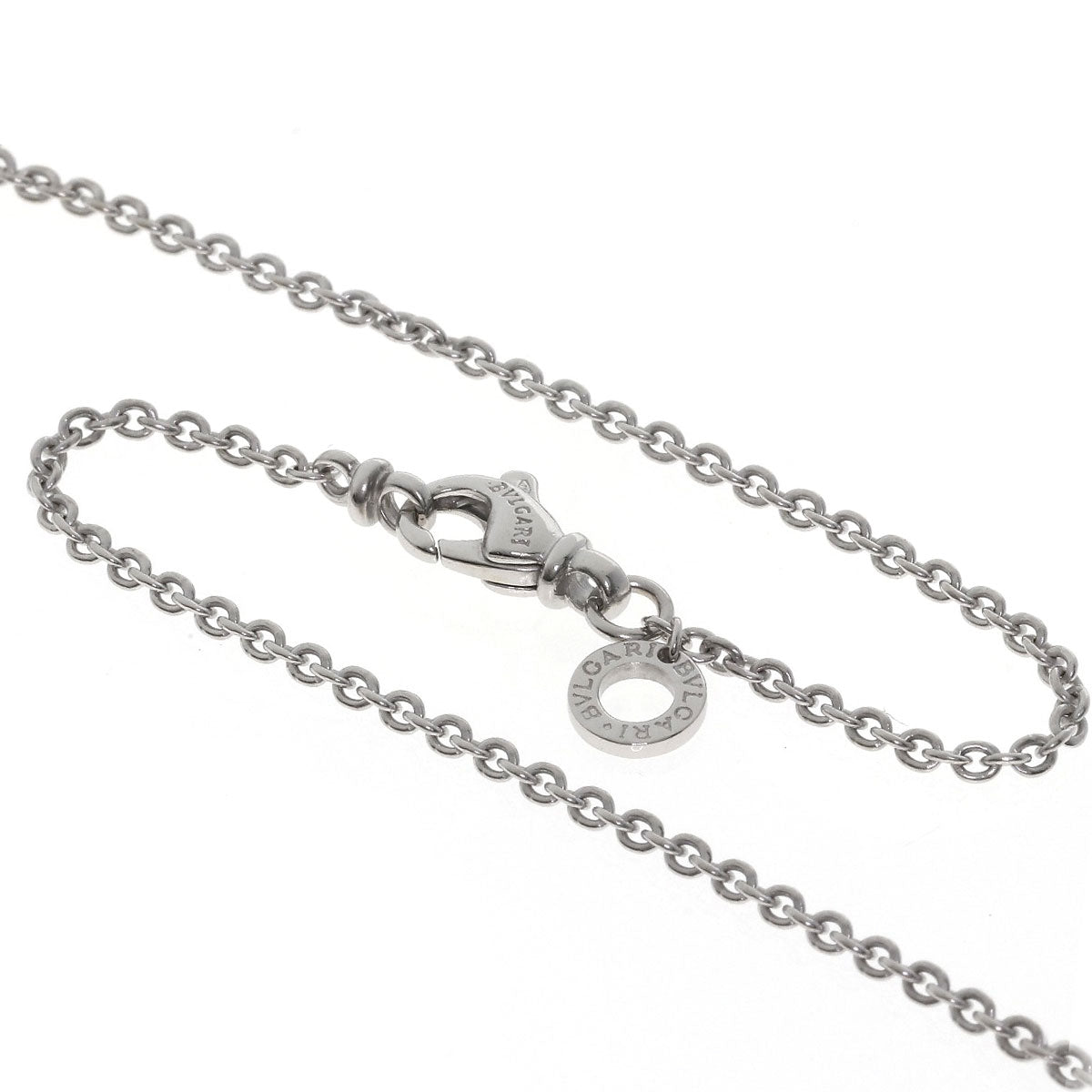 BVLGARI Chain 16.1" Necklace K18 White Gold Ladies [Used]