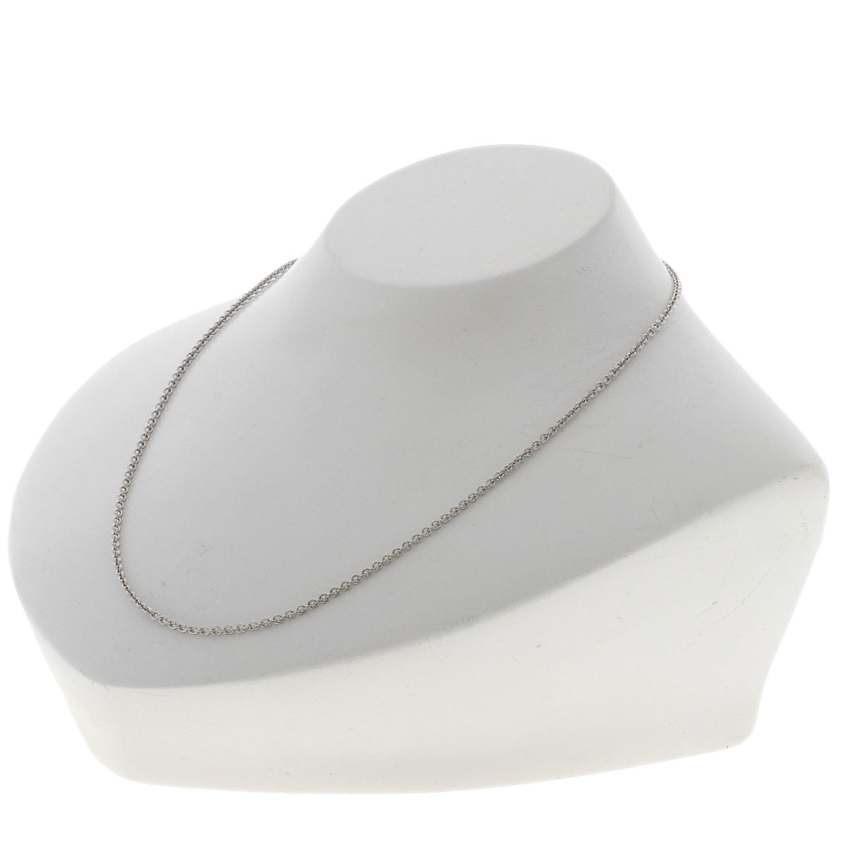 BVLGARI Chain 16.1" Necklace K18 White Gold Ladies [Used]