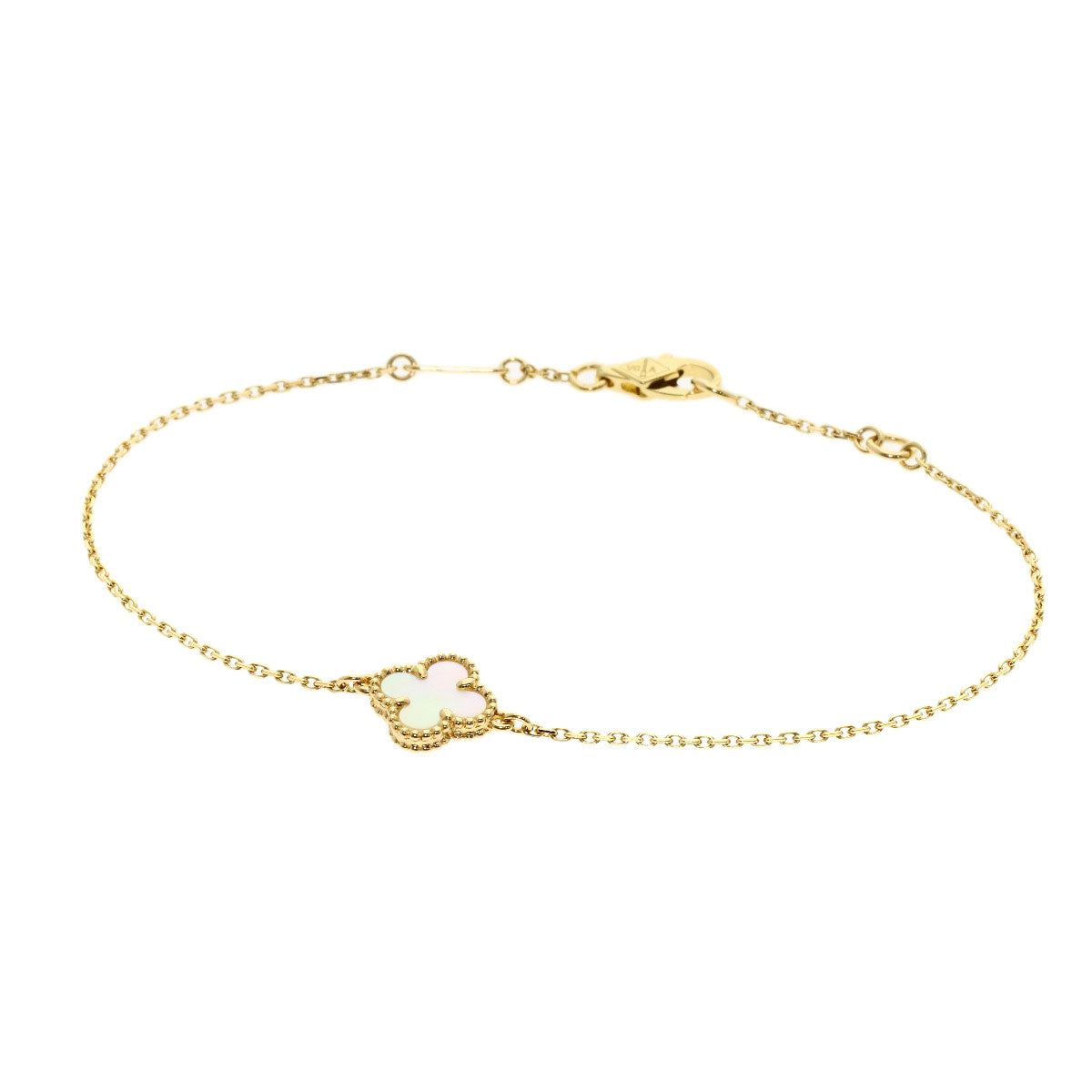Van Cleef & Arpels Sweet Alhambra Shell Bracelet K18 Yellow Gold Ladies [Used]