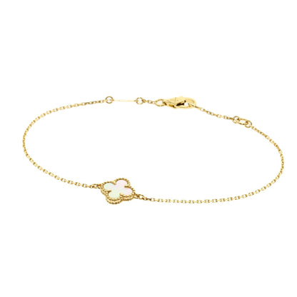 Van Cleef & Arpels Sweet Alhambra Shell Bracelet K18 Yellow Gold Ladies [Used]