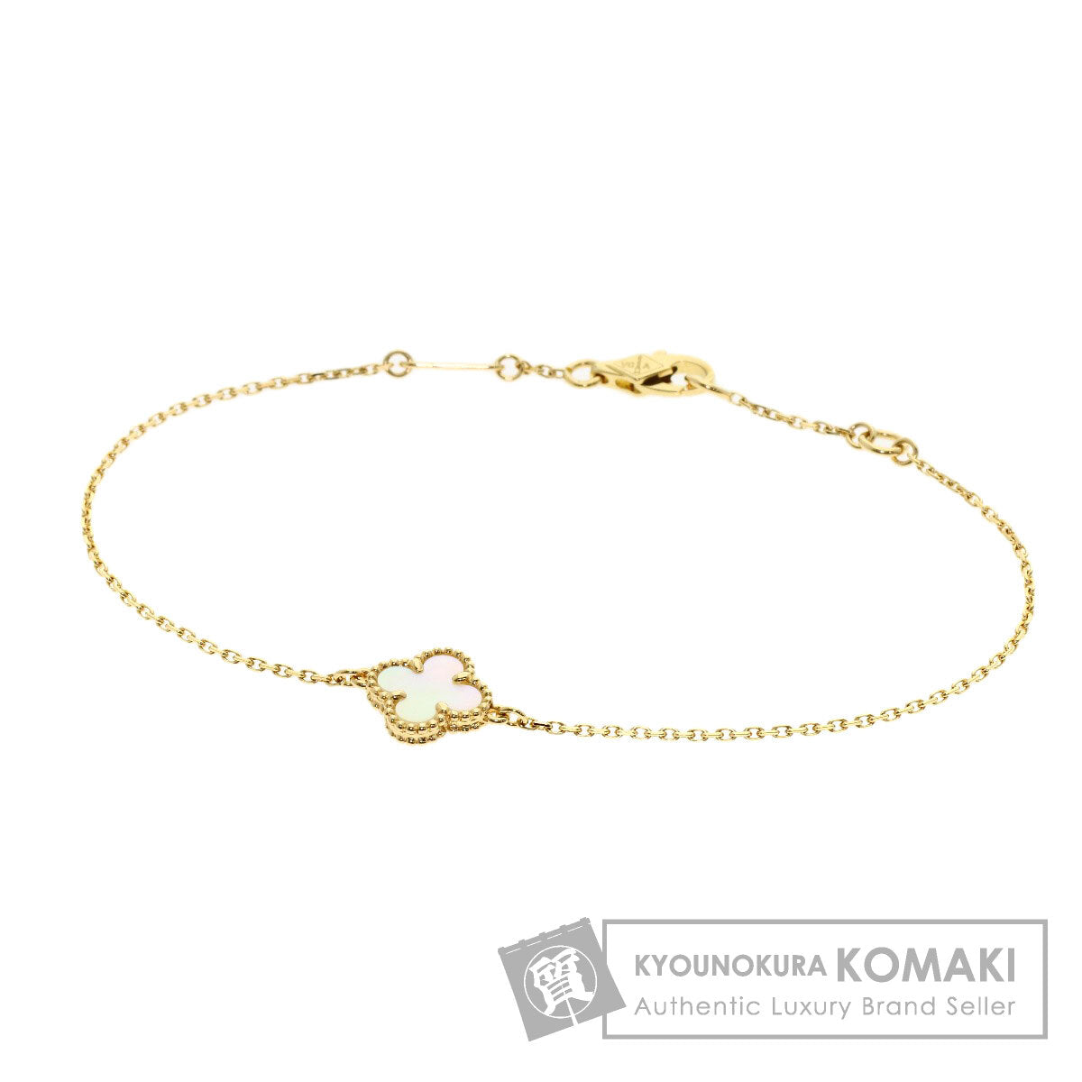 Van Cleef & Arpels Sweet Alhambra Shell Bracelet K18 Yellow Gold Ladies [Used]