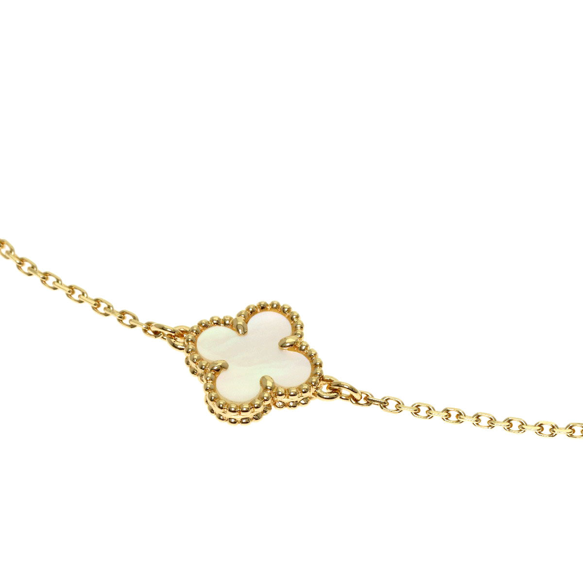 Van Cleef & Arpels Sweet Alhambra Shell Bracelet K18 Yellow Gold Ladies [Used]