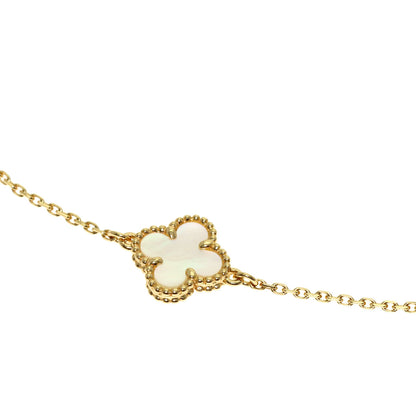 Van Cleef & Arpels Sweet Alhambra Shell Bracelet K18 Yellow Gold Ladies [Used]
