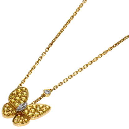 Van Cleef & Arpels De Papillon Yellow Sapphire Diamond Necklace K18 Yellow Gold Ladies [Used]