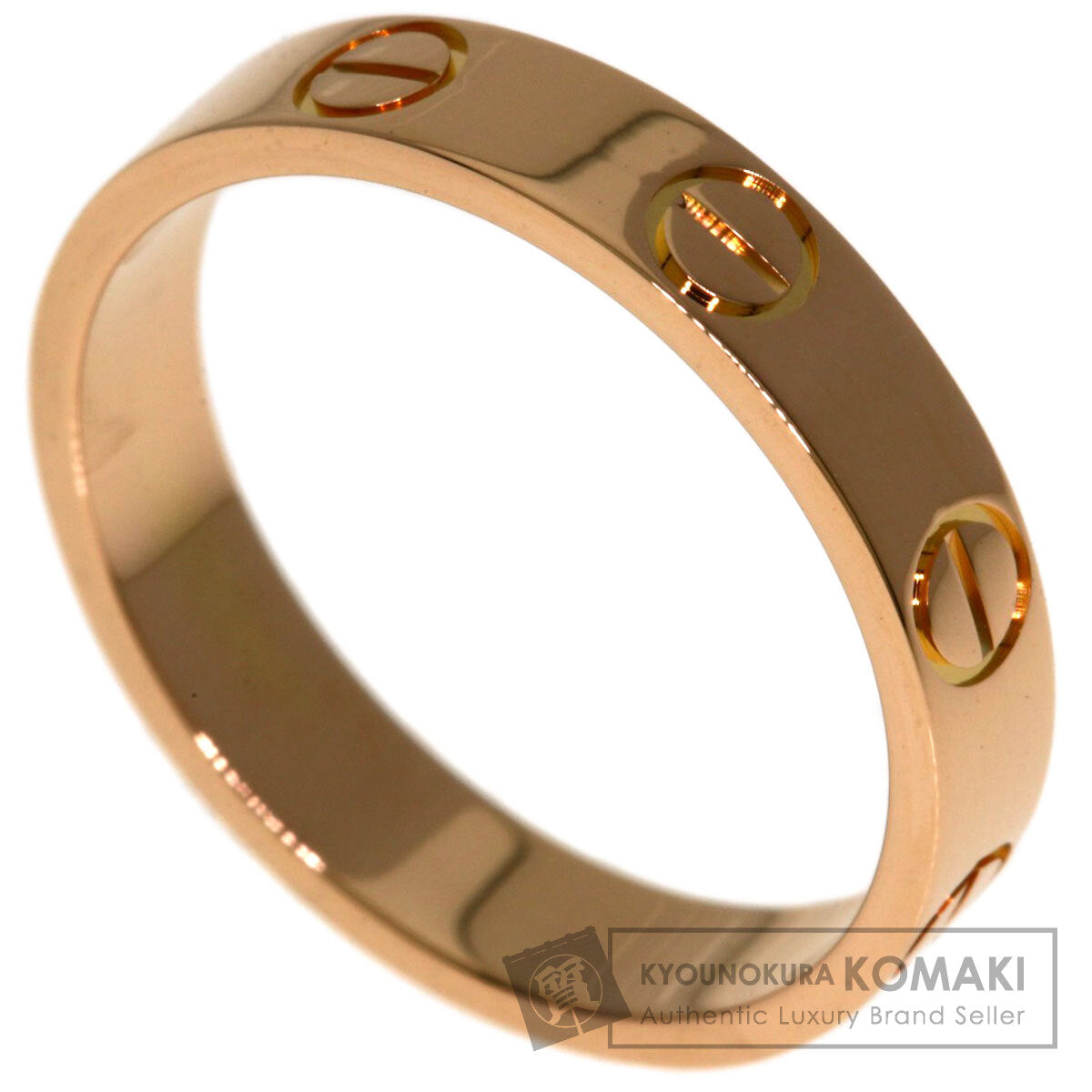 CARTIER mini love ring #49 Ring K18 Pink Gold Ladies [Used]