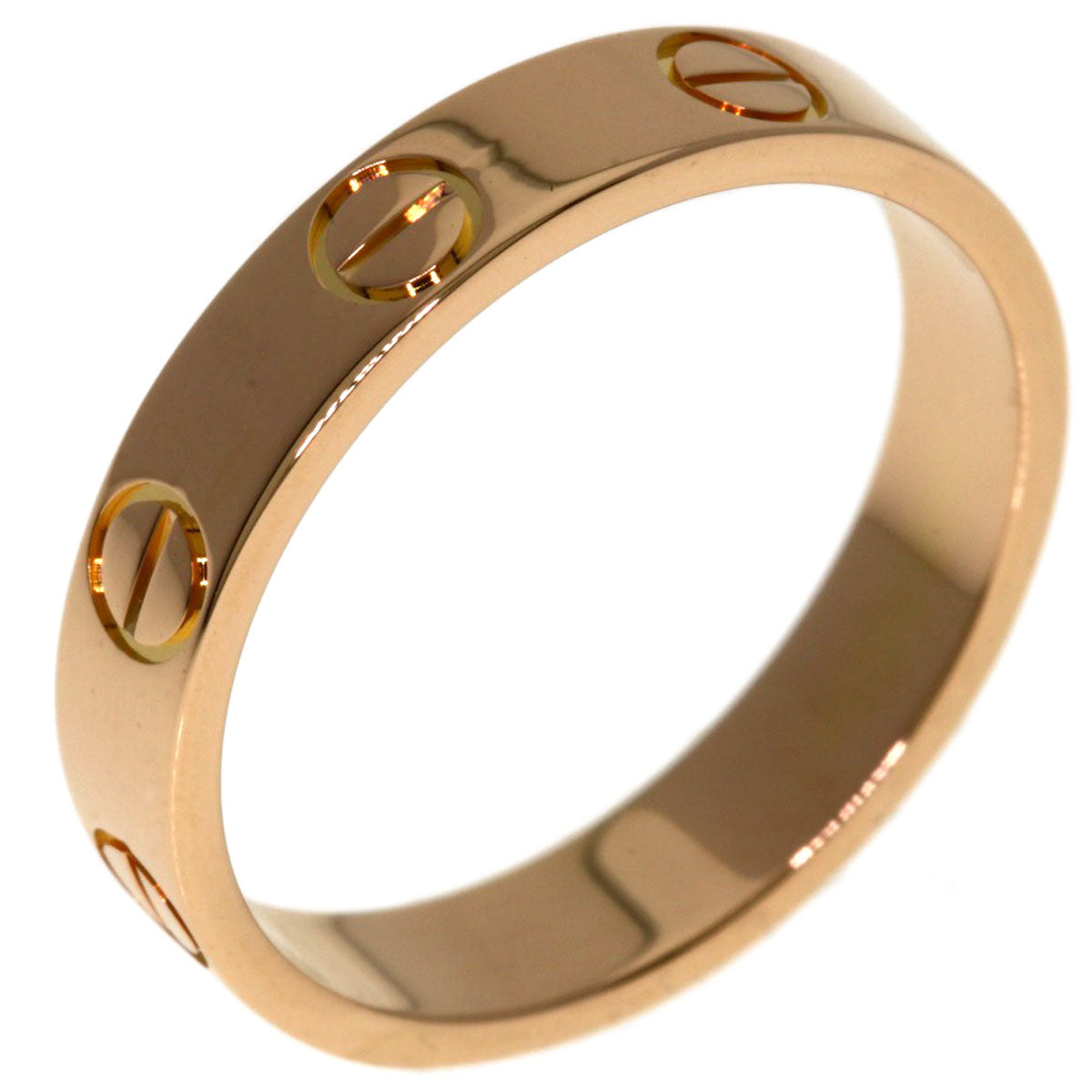 CARTIER mini love ring #49 Ring K18 Pink Gold Ladies [Used]