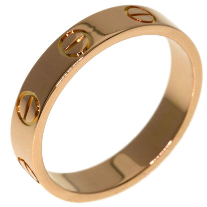 CARTIER mini love ring #49 Ring K18 Pink Gold Ladies [Used]
