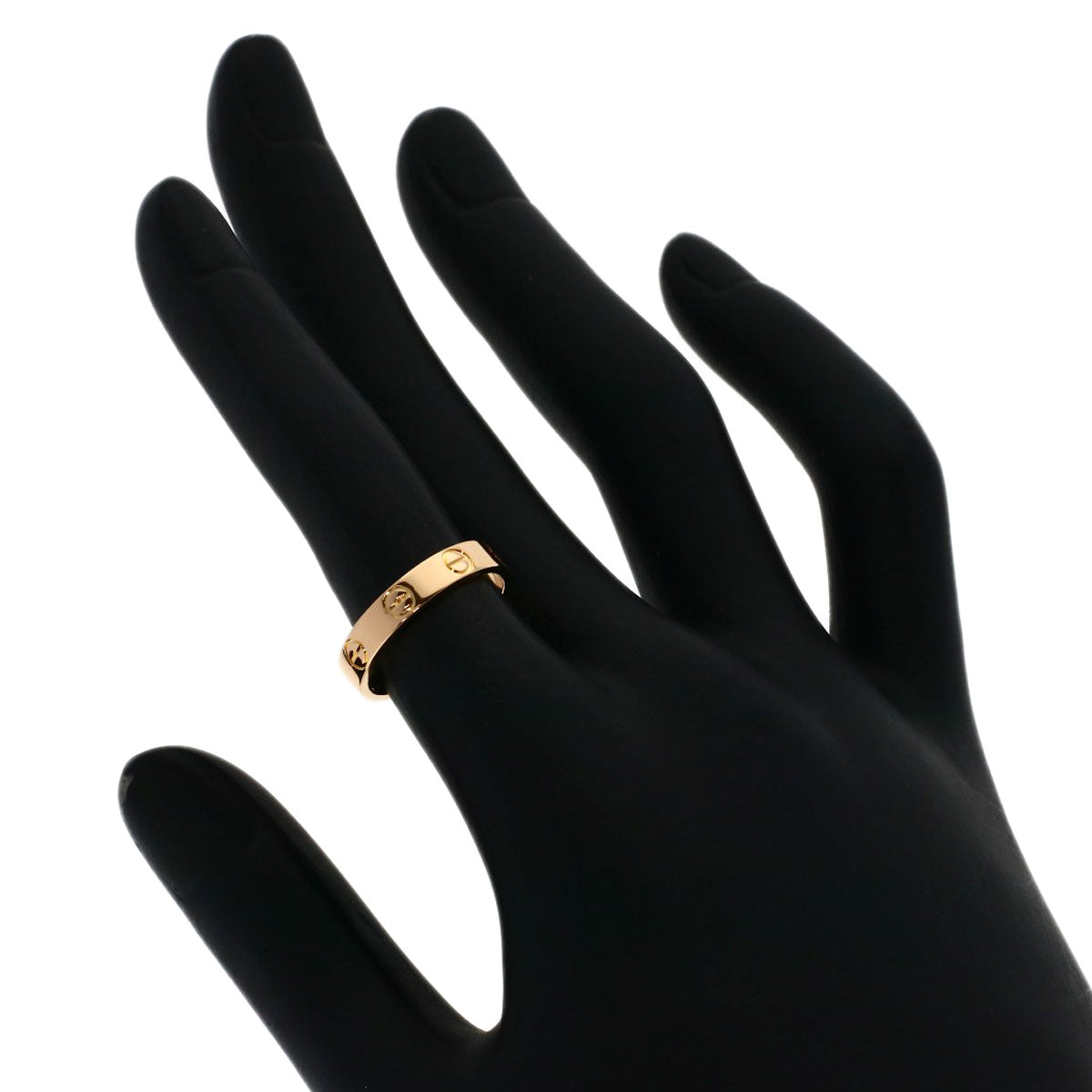 CARTIER mini love ring #49 Ring K18 Pink Gold Ladies [Used]