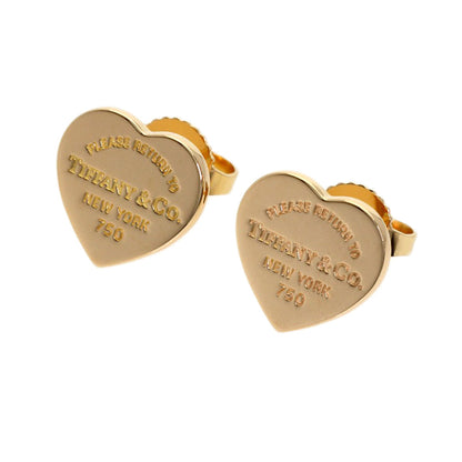 TIFFANY&Co. Return to heart earring K18 Pink Gold Ladies [Used]
