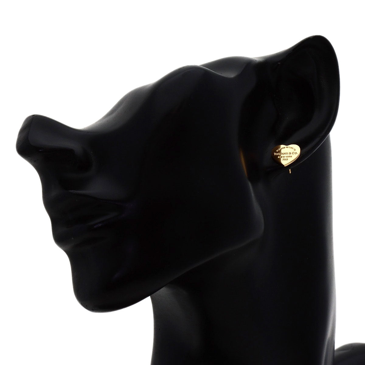 TIFFANY&Co. Return to heart earring K18 Pink Gold Ladies [Used]
