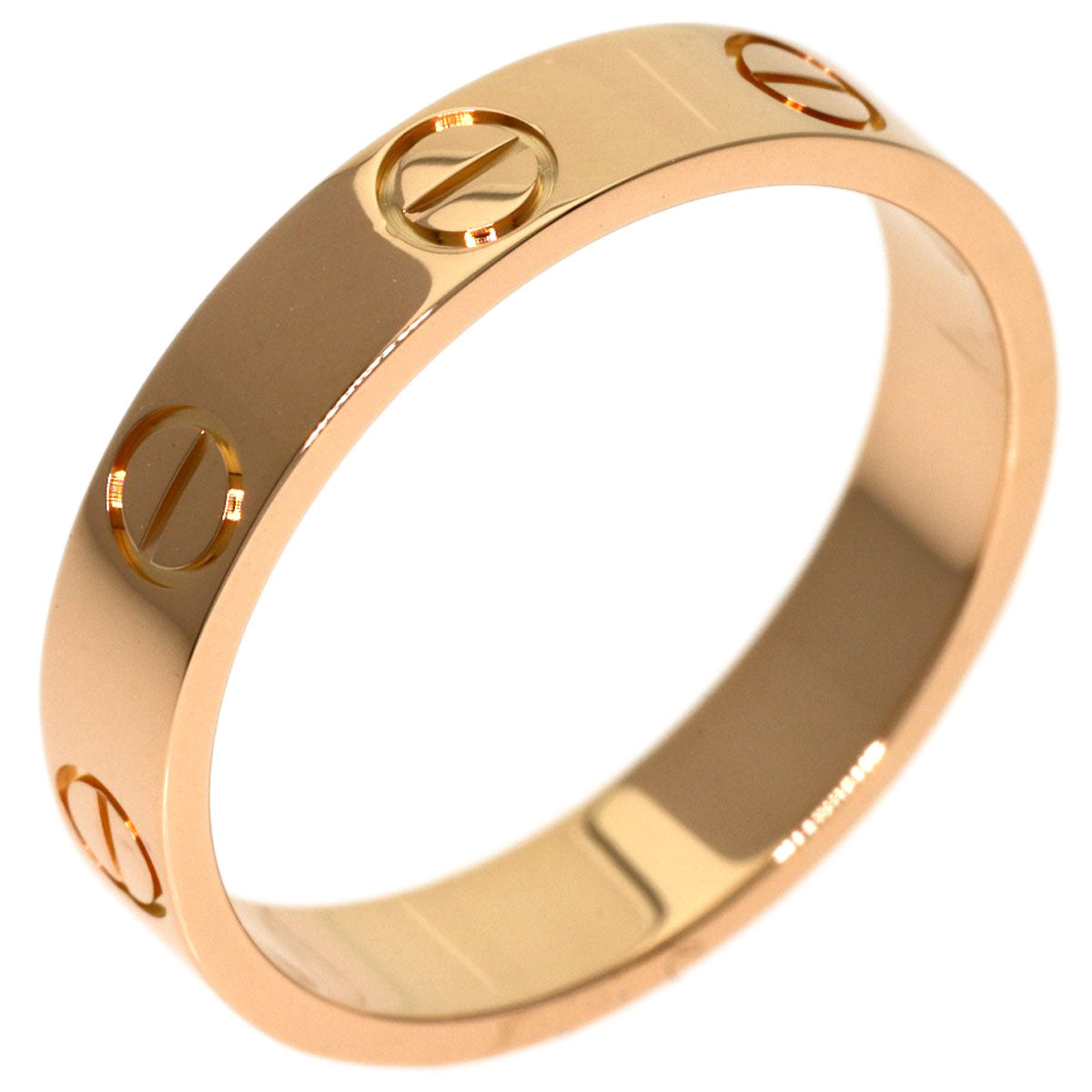 CARTIER mini love ring #49 Ring K18 Pink Gold Ladies [Used]
