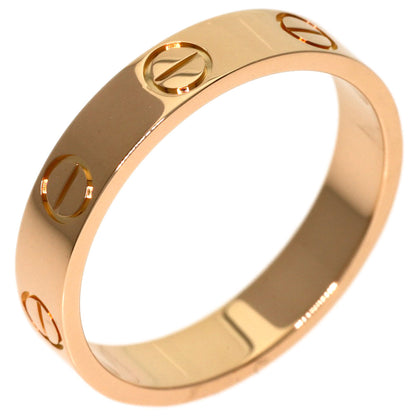 CARTIER mini love ring #49 Ring K18 Pink Gold Ladies [Used]
