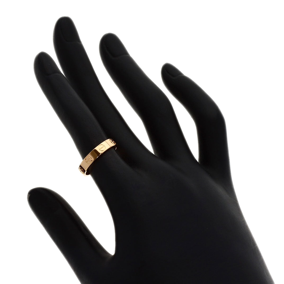 CARTIER mini love ring #49 Ring K18 Pink Gold Ladies [Used]